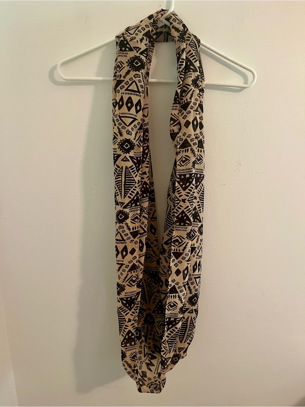Black & Tan Tribal Infinity Scarf